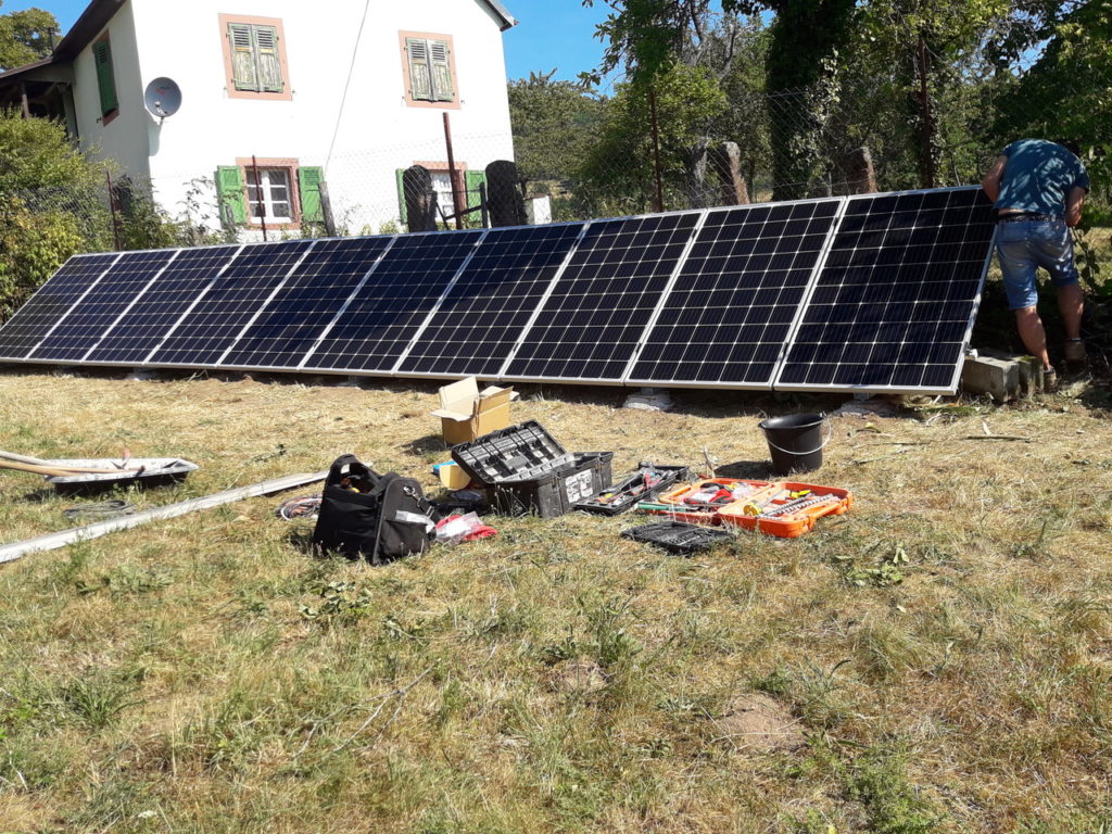 Panneaux en terrasse